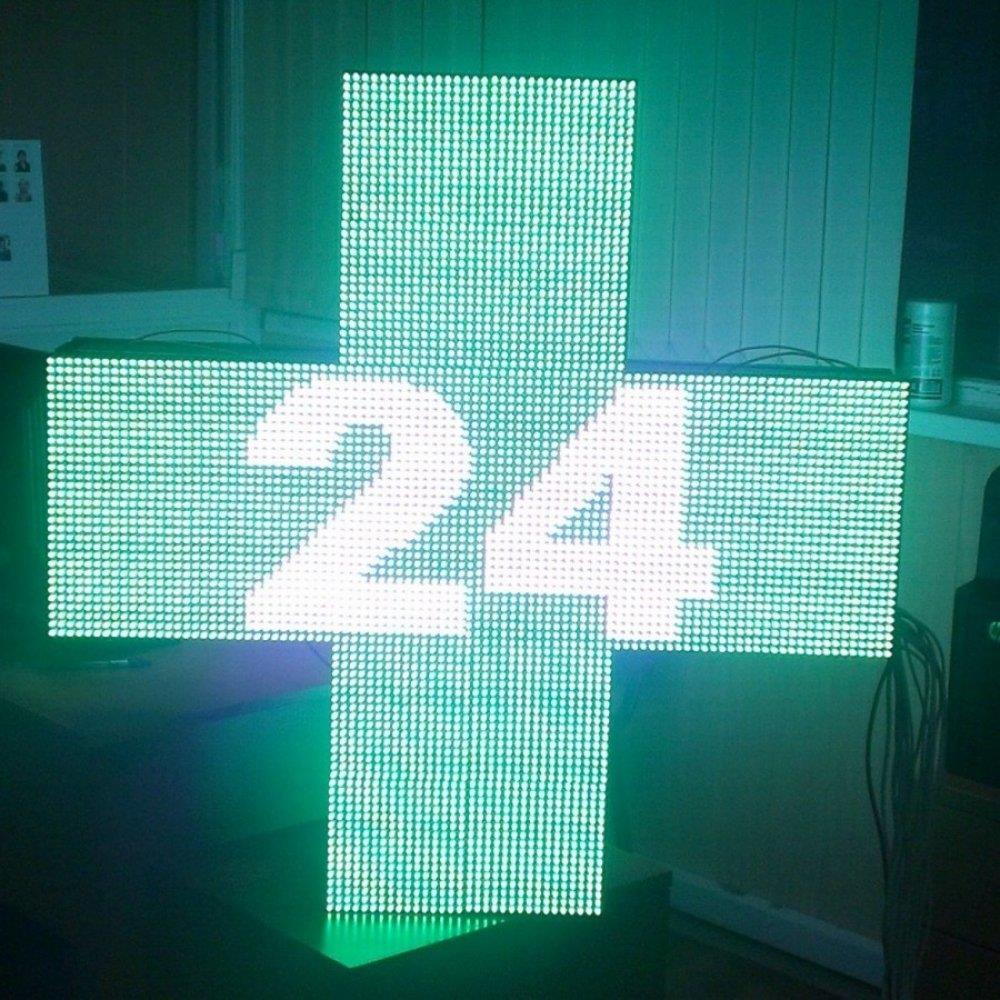 Аптечный крест Р10 зеленый (640х640мм)